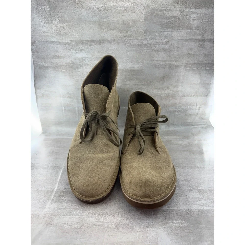 Clarks Men Desert Boots Olive Green Suede Chukka Ankle Boots 61139099 Size 11M